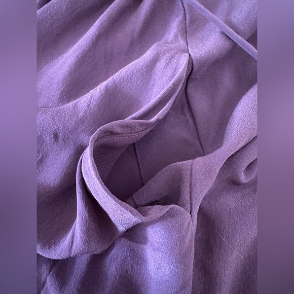 Aritzia Wilfred 100%Silk Sabrine Faux-Wrap Mini Sleeveless Tassel Elegant Dress - Picture 8 of 10